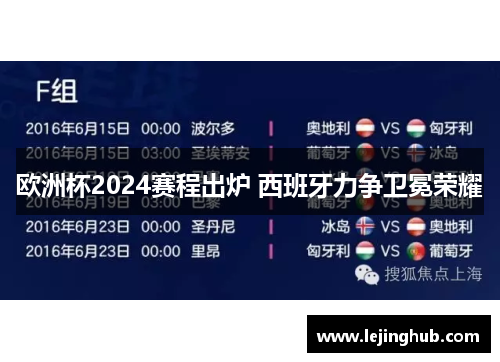 欧洲杯2024赛程出炉 西班牙力争卫冕荣耀